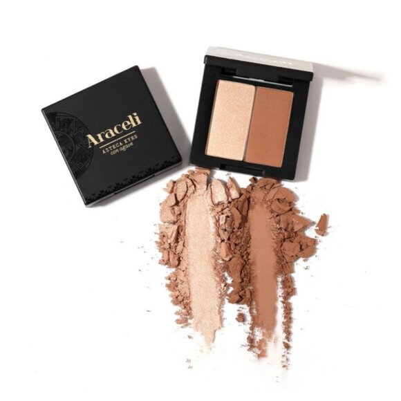 Brand New - ARACELI Azteca Eyes Con Agave Eyeshadow Duo Sun & Cacao - Picture 2 of 7